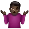 Man Shrugging: Dark Skin Tone Emoji 🤷🏿‍♂️ image - WhatsApp style