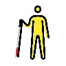 Person With White Cane Emoji 🧑‍🦯 image - OpenMoji style