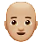 Man: Medium-Light Skin Tone, Bald