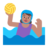Woman Playing Water Polo: Medium Skin Tone