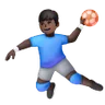 Man Playing Handball: Dark Skin Tone Emoji 🤾🏿‍♂️ image - Samsung style