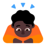 Person Bowing: Dark Skin Tone Emoji 🙇🏿 image - Microsoft Classic 2D style