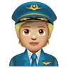 Pilot: Medium-Light Skin Tone Emoji 🧑🏼‍✈️ image - WhatsApp style