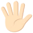 Hand With Fingers Splayed: Light Skin Tone
