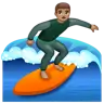 Man Surfing: Medium Skin Tone Emoji 🏄🏽‍♂️ image - WhatsApp style