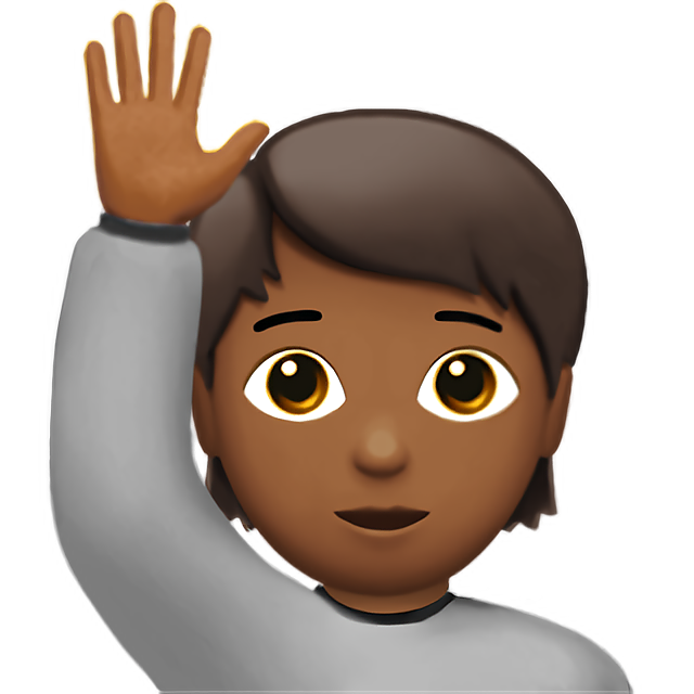 Person Raising Hand: Medium-Dark Skin Tone