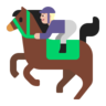 Horse Racing: Medium-Light Skin Tone Emoji 🏇🏼 image - Microsoft Classic 2D style