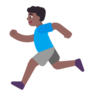 Man Running: Medium-Dark Skin Tone Emoji 🏃🏾‍♂️ image - Microsoft Classic 2D style
