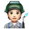 Factory Worker: Light Skin Tone Emoji 🧑🏻‍🏭 image - WhatsApp style