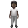 Person Standing: Dark Skin Tone Emoji 🧍🏿 image - Apple style