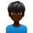 Man Frowning: Dark Skin Tone