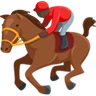 Horse Racing: Dark Skin Tone Emoji 🏇🏿 image - Facebook Messenger (2016) style