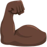 Flexed Biceps: Dark Skin Tone Emoji 💪🏿 image - Facebook Messenger (2016) style