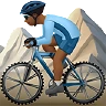 Man Mountain Biking: Medium-Dark Skin Tone Emoji 🚵🏾‍♂️ image - Apple style