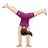 Woman Cartwheeling: Light Skin Tone