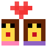 Couple With Heart: Woman, Woman Emoji 👩‍❤️‍👩 image - SerenityOS style