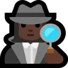 Woman Detective: Dark Skin Tone Emoji 🕵🏿‍♀️ image - Microsoft Windows 10 Segoe UI Emoji style
