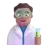 Man Scientist: Medium Skin Tone