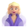 Woman In Steamy Room: Medium-Light Skin Tone Emoji 🧖🏼‍♀️ image - Microsoft 3D Fluent style
