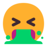 Emoji Faccia con vomito a bocca aperta 🤮 image - Microsoft Classic 2D style