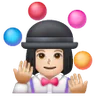 Woman Juggling: Light Skin Tone Emoji 🤹🏻‍♀️ image - Samsung style
