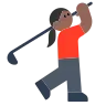 Woman Golfing: Medium-Dark Skin Tone Emoji 🏌🏾‍♀️ image - Tossface style