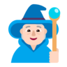 Mage: Light Skin Tone Emoji 🧙🏻 image - Microsoft Classic 2D style
