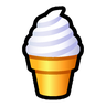 Soft Ice Cream Emoji 🍦 image - SoftBank style
