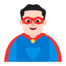 Man Superhero: Light Skin Tone Emoji 🦸🏻‍♂️ image - Microsoft Classic 2D style