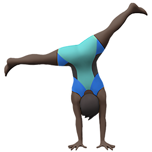 Man Cartwheeling: Dark Skin Tone