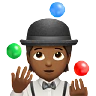 Person Juggling: Medium-Dark Skin Tone Emoji 🤹🏾 image - Apple style