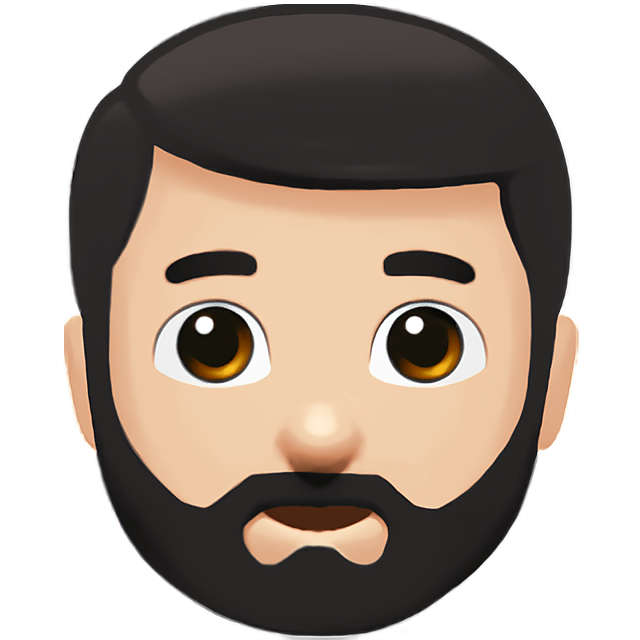 Man: Light Skin Tone, Beard