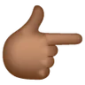 Backhand Index Pointing Right: Medium-Dark Skin Tone Emoji 👉🏾 image - Samsung style