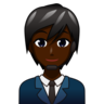 Office Worker: Dark Skin Tone Emoji 🧑🏿‍💼 image - Emojidex style