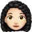 Woman: Light Skin Tone, Curly Hair