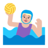 Woman Playing Water Polo: Medium-Light Skin Tone Emoji 🤽🏼‍♀️ image - Microsoft Classic 2D style