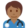 Health Worker: Medium-Dark Skin Tone Emoji 🧑🏾‍⚕️ image - Twitter / X (Twemoji) style