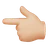 Backhand Index Pointing Left: Medium-Light Skin Tone