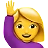 Woman Raising Hand