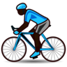 Person Biking: Dark Skin Tone Emoji 🚴🏿 image - Emojidex style
