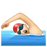 Man Swimming: Light Skin Tone Emoji 🏊🏻‍♂️ image - WhatsApp style