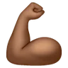 Flexed Biceps: Medium-Dark Skin Tone Emoji 💪🏾 image - Samsung style