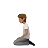 Person Kneeling: Medium Skin Tone