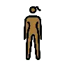 Woman Standing: Medium-Dark Skin Tone Emoji 🧍🏾‍♀️ image - OpenMoji style