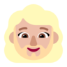 Woman: Medium-Light Skin Tone, Beard Emoji 🧔🏼‍♀️ image - Microsoft Classic 2D style