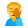 Man Facepalming Emoji 🤦‍♂️ image - Microsoft Classic 2D style