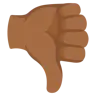 Thumbs Down: Medium-Dark Skin Tone Emoji 👎🏾 image - Google Noto Color style