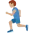 Man Running: Medium Skin Tone