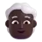 Person: Dark Skin Tone, White Hair