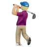 Man Golfing: Medium-Light Skin Tone Emoji 🏌🏼‍♂️ image - WhatsApp style